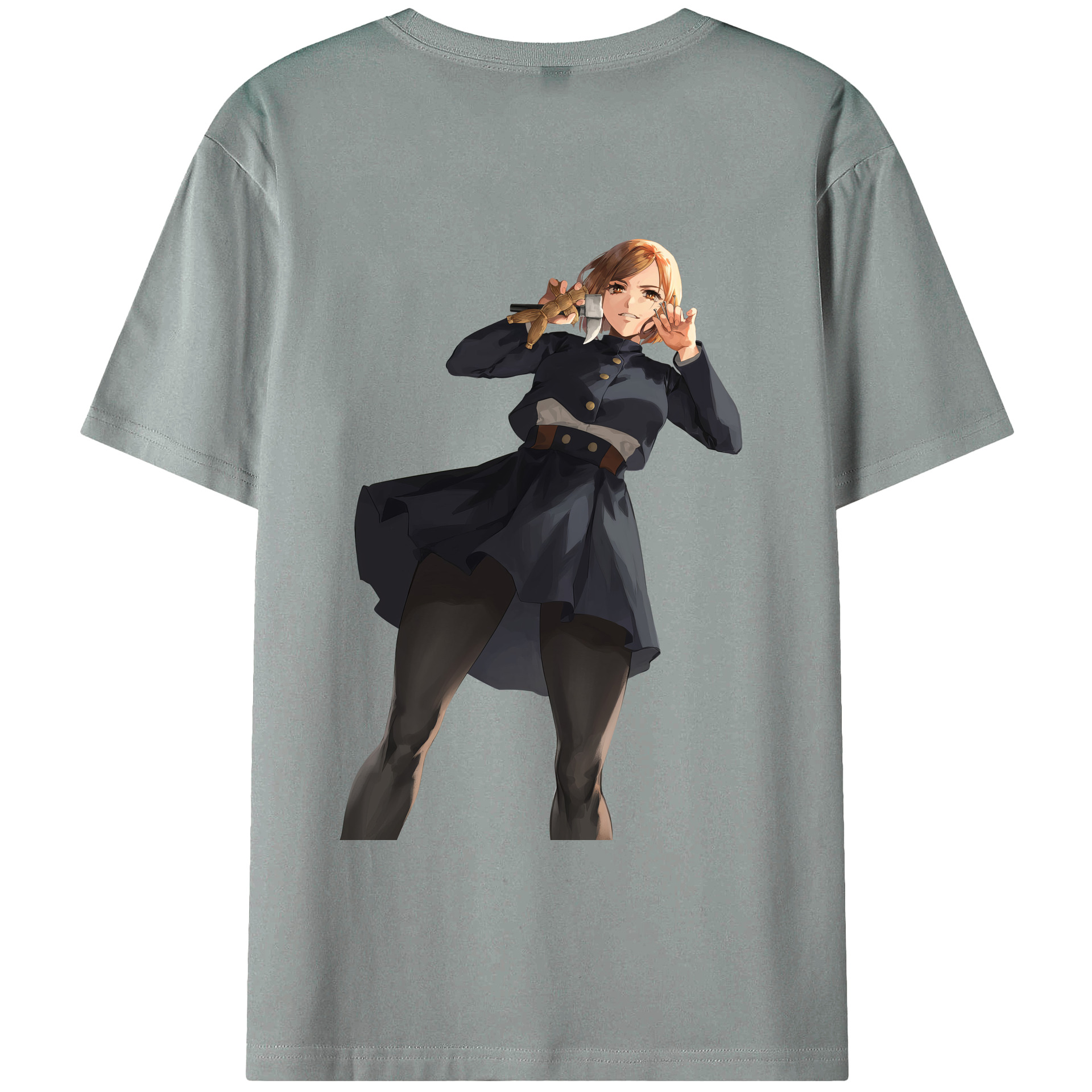 （画像用） 呪術廻戦 Jujutsu Kaisen 綿100％ メンズ半袖Tシャツ（バックプリント） 通気性